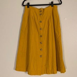 Madewell Button Front Midi Skirt